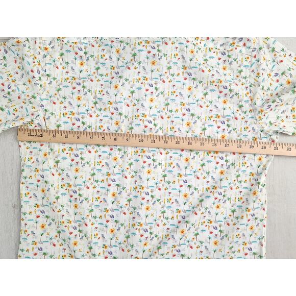 Quieti Performance Stretch Men's Med Tropical Island Vacation Surf Button Shirt - Picture 7 of 9